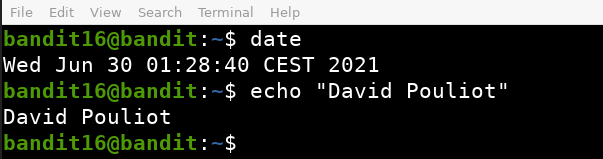 Terminal logged into bandit12
